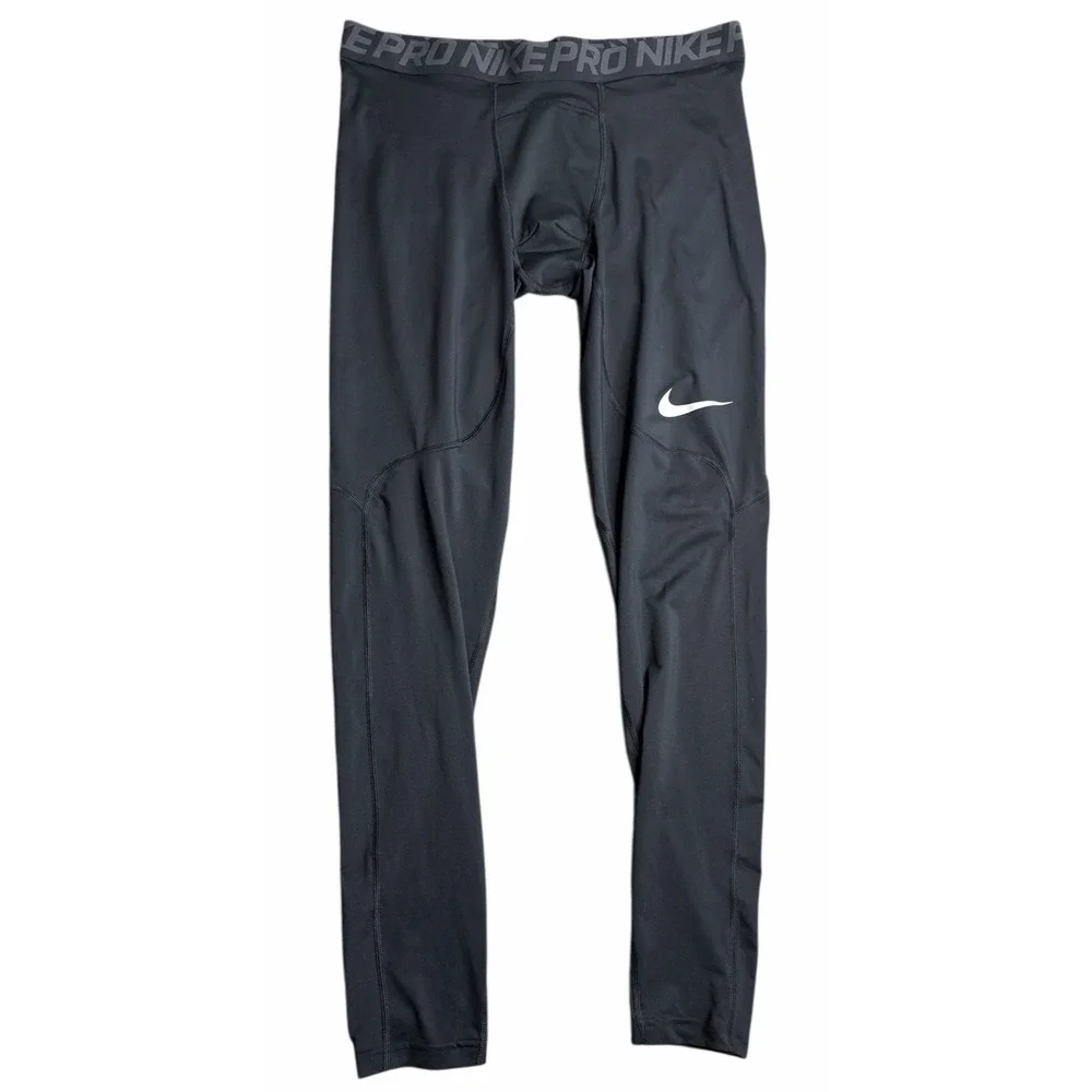 Nike‎ Pro Compression Tights Men's L Black Dri-Fit Athletic Training Pants
